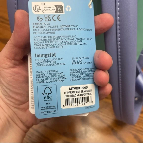 NWT Loungefly Beavis and Butthead Mini Backpack with sound - Picture 4 of 8